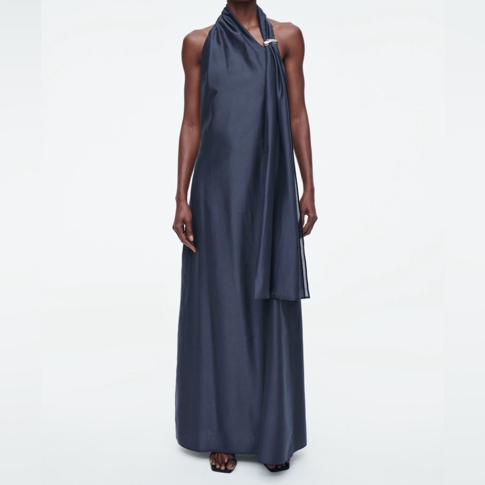 BNWT COS Asymmetric Brooch dress